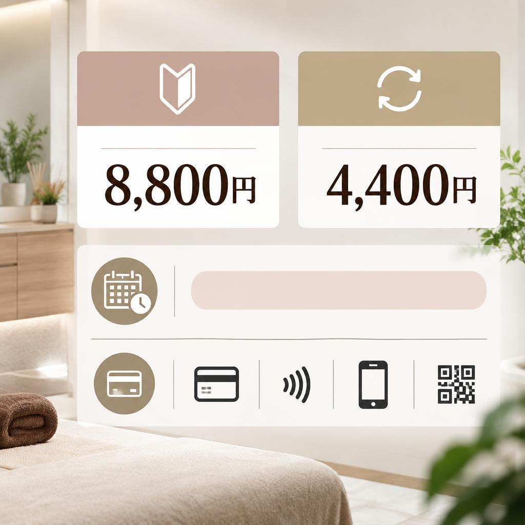 初回8,800円・2回目以降4,400円。費用を事前に確認